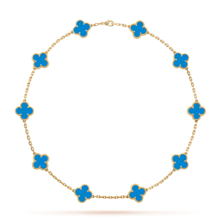 CLOVER | 10 Motive Blue Necklace