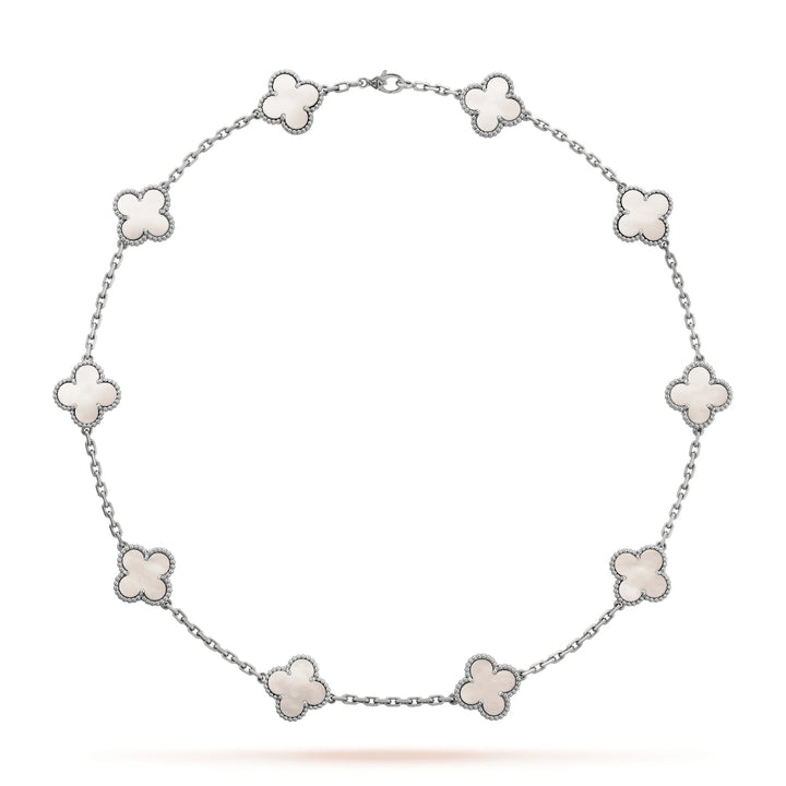CLOVER | 10 Motive Silver Necklace
