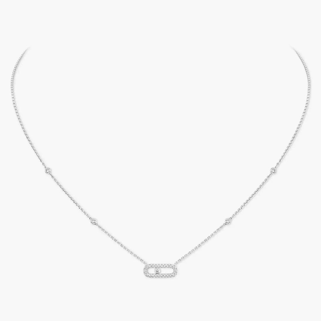 EXCLUSIVE | Mollyanne Diamanté Uno Necklace – Silver